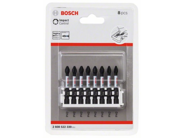8-delni komplet vijačnih nastavkov Bosch PRO Phillips Impact, PH2, 55mm, 2608522330